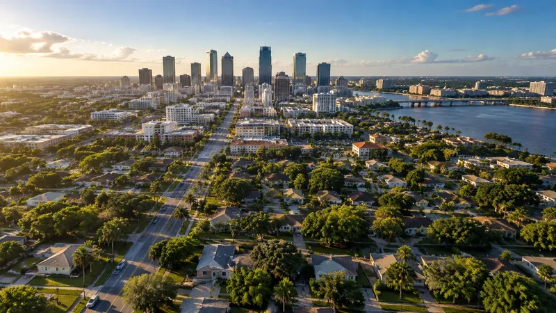 Aerial view of Tampa, FL